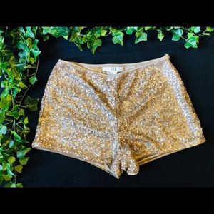 ✨High Rise XXI Sequence Gold Shorts✨
